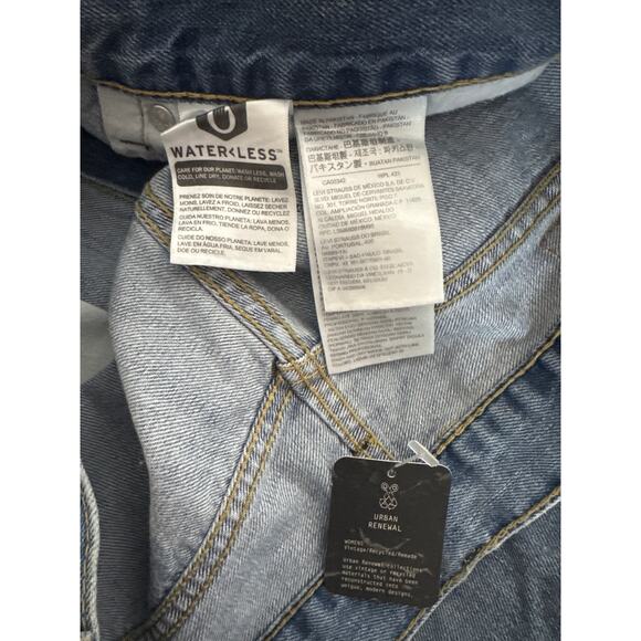 NEW Levis 505 High Rise Denim Blue Jean Shorts Womens XL 5" Inseam Urban Renewal - Picture 4 of 5
